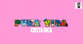 The image is a collage of various colorful illustrations representing different aspects of Costa Rica, including landmarks, animals, and natural elements, arranged in a visually appealing manner to spell out the word 